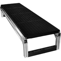 FOUNDATION Smooth Modular Aluminum Work Platform Kit, 18" W x 72" D, 400 lbs. Capacity, All-Welded Pathway Supply LP
