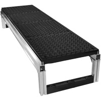 FOUNDATION Diamond-Plate Traction Modular Aluminum Work Platform Kit, 18" W x 72" D, 400 lbs. Capacity, All-Welded Pathway Supply LP