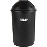 Bac &agrave; d&eacute;chets demi-rond avec couvercle, Poly&eacute;thyl&egrave;ne, 21 gal. US Pathway Supply LP
