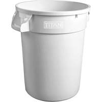 Contenant &agrave; d&eacute;chets Titan blanc pour usage intense, Plastique, 20 gal. US Pathway Supply LP