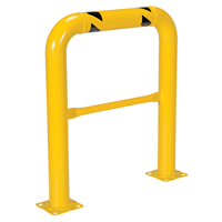 Garde-corps &agrave; profil &eacute;lev&eacute; pour machines, 3' la x 3,5' h, Jaune Pathway Supply LP
