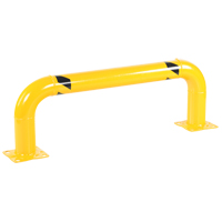 Garde-corps &agrave; profil bas pour rayonnages, 4' la x 1,4' h, Jaune Pathway Supply LP