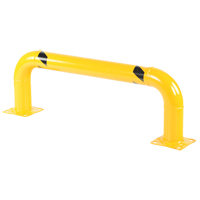 Garde-corps &agrave; profil bas pour rayonnages, 4' la x 1,4' h, Jaune Pathway Supply LP
