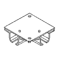 Raccord pour joint d'angle de 90° pour murs-rideaux mont&eacute;s au plafond Pathway Supply LP