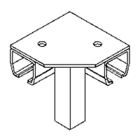 Raccord pour joint d'angle de 90° pour murs-rideaux mont&eacute;s au sol Pathway Supply LP