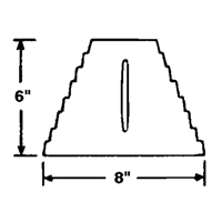 Cale de roue, 9" x 8" x 6", Noir Pathway Supply LP