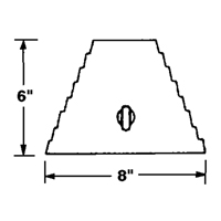Cale de roue, 9" x 8" x 6", Noir Pathway Supply LP