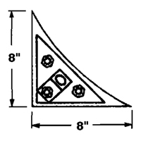 Cale de roue, 8" x 8" x 8", Noir Pathway Supply LP