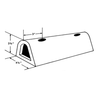 Extruded Rubber Dock Fenders, Rubber, 4-1/2" W x 12" L x 3-3/4" D Pathway Supply LP