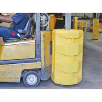 Column Protectors, 6-1/4" x 6-1/4" Inside Opening, 23-1/2" L x 23-1/2" W x 39-1/2" H, Yellow Pathway Supply LP
