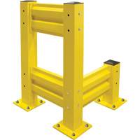 Industrial Safety Guard Rail, Steel, 19" L x 12" H, Safety Yellow Pathway Supply LP