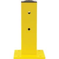 Single Guard Rail Post, Steel, 5" L x 17" H, Safety Yellow Pathway Supply LP