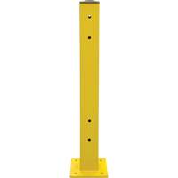 Double Guard Rail Post, Steel, 5" L x 44" H, Safety Yellow Pathway Supply LP