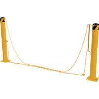Syst&egrave;me de bornes de protection et chaînes pour quai, Acier, 42" h x 6-5/8" la, Jaune Pathway Supply LP