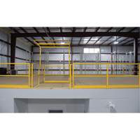 Mezzanine Safety Gate, 68-1/2" L x 42" H, 80-1/16" Raised, Yellow Pathway Supply LP