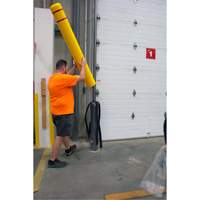 Capuchon en poly&eacute;thyl&egrave;ne pour borne de protection, 4-1/2" dia. x 52" l, Rouge/Jaune Pathway Supply LP