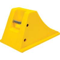Cales de roue avec surface antid&eacute;rapante en caoutchouc, Polyur&eacute;thane, Jaune, 11-1/4" la x 21" p x 12-1/4" h Pathway Supply LP