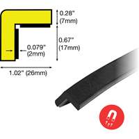 Magnetic E Profile Magnetic 1M Corner Protection Bumper Guard Pathway Supply LP