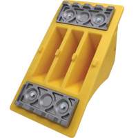 Cale-roue pour &eacute;quipement lourd de 75 tonnes avec crampons en aluminium, Ur&eacute;thane, Jaune Pathway Supply LP