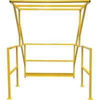 Mezzanine Safety Gate, 70" L x 77" H, 78" Raised, Yellow Pathway Supply LP