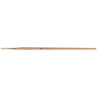 Pinceau de forme ronde en soies blanches pures pour marquage, Largeur de la brosse de 3/16", Soie blanche, Manche &agrave; Bois Pathway Supply LP