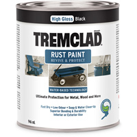 Tremclad&reg; Water-Based Rust Paint, 946 ml, Can, Black Pathway Supply LP