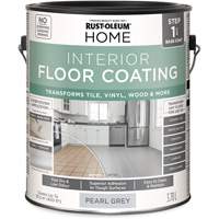 Home Interior Floor Coating System Base Coat, 3.78 L, Water-Based, Very Flat, Grey Pathway Supply LP