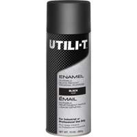 UTILI-T General Purpose Enamel Spray Paint, Black, Gloss, 10 oz./283 g, Aerosol Can Pathway Supply LP