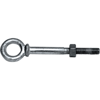 Eye Bolts, 3/8" Dia., 2-1/2" L, Galvanized, 1200 lbs. (0.6 tons) Capacity Pathway Supply LP