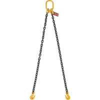 Chain Slings, 80 Chain, Double Legs, Oblong & Slip Hooks, 1/2" x 5' Pathway Supply LP