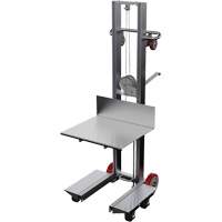Empileur &agrave; plateforme, M&eacute;canisme Treuil manuel, Capacit&eacute; de 400 lb, Levage max de 60" Pathway Supply LP