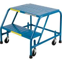 CSA-Certified Rolling Step Ladder, 2 Steps, 22" Step Width, 19" Platform Height, Steel Pathway Supply LP