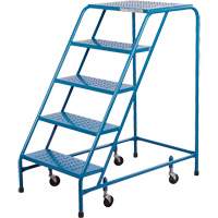 CSA-Certified Rolling Step Ladder, 5 Steps, 22" Step Width, 46" Platform Height, Steel Pathway Supply LP