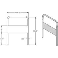 24" Chrome Handle for Platform Truck Pathway Supply LP