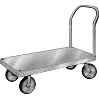 Aluminum Platform Truck, 24" W x 36" L, 2000 lbs. Cap., Rubber Wheels Pathway Supply LP