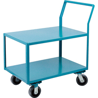 Heavy-Duty Low Profile Shop Carts, 2 Tiers, 18" W x 30" D x 41" H, 2400 lbs. Cap. Pathway Supply LP