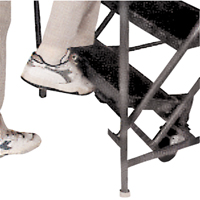 Slope Rolling Ladder, 9 Steps, Anti-Skid, 50° Incline, 90" High Pathway Supply LP