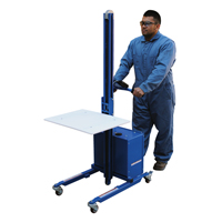 Gerbeur &agrave; plateforme &agrave; &eacute;l&eacute;vation rapide, M&eacute;canisme &eacute;lectrique, Capacit&eacute; de 175 lb, Levage max de 57" Pathway Supply LP