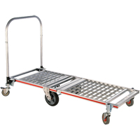 Six Wheel Folding Platform Truck, Aluminum, 1550 lbs., 61-7/8" L x 23-1/4" W, 39" High Pathway Supply LP