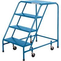 CSA Rolling Step Ladder, 4 Steps, 22" Step Width, 37" Platform Height, Steel Pathway Supply LP