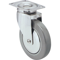 Roulette, Pivotant, 3" (76 mm), Caoutchouc, 125 lb (57 kg) Pathway Supply LP