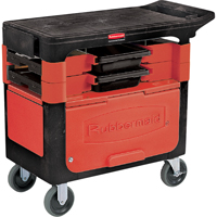 Trades Carts With Lockable Cabinet, 2 Drawers, 38" L x 19-1/4" W x 33-3/8" H, Black Pathway Supply LP