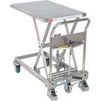 Hydraulic Scissor Lift Table, 31-1/2" L x 19-1/2" W, Stainless Steel, 550 lbs. Capacity Pathway Supply LP
