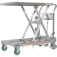 Hydraulic Scissor Lift Table, 31-1/2" L x 19-1/2" W, Stainless Steel, 550 lbs. Capacity Pathway Supply LP