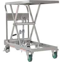 Hydraulic Scissor Lift Table, 31-1/2" L x 19-1/2" W, Stainless Steel, 550 lbs. Capacity Pathway Supply LP