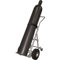 Four-Wheel Cylinder Hand Trucks, Pneumatic Wheels, 10" W x 8" L Base, 1000 lbs. Pathway Supply LP