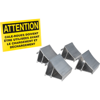 Aluminum Wheel Chock Kit, 7" W x 6" D x 6" H Pathway Supply LP