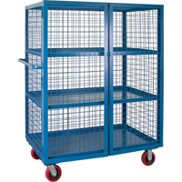 Wire Mesh Truck, 3 Tiers, 51" L x 32" W x 62.5" H, 2400 lbs. Cap. Pathway Supply LP