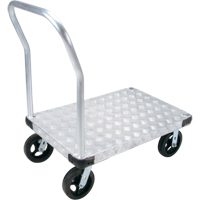 Aluminum Platform Truck, 24" W x 36" L, 2000 lbs. Cap., Mold-on Rubber Wheels Pathway Supply LP