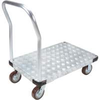 Aluminum Platform Truck, 24" W x 36" L, 3400 lbs. Cap., Polyurethane Wheels Pathway Supply LP